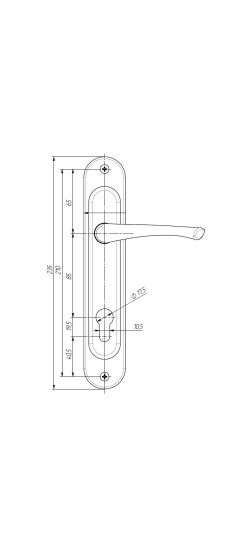 Ручка дверная на планке РФ1-85/07А (черный)