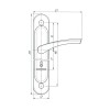 Ручка дверная на планке РФ2-77.01 (для замков 10.11,30.11), медь