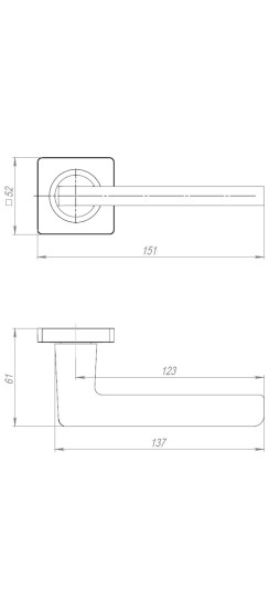 Ручка Ajax (Аякс) раздельная K.JK51.IND TESTA GR-23 графит (белая коробка)