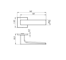 Ручка раздельная K.RL52.REDLINE (RED LINE RL) ABG-6 зелёная бронза