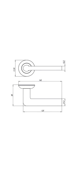 Ручка раздельная R.TL54.NEXT 140mm BL-24 черный