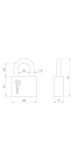 Замок навесной PK-1550 3 key диск.ключ