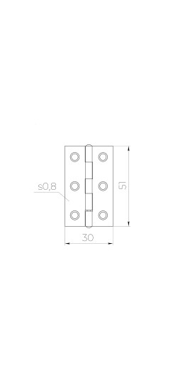Петля карточная универсальная LM/IN30x50x1U ZN цинк (2 шт)