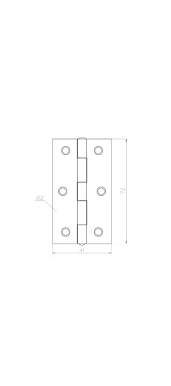 Петля карточная универсальная LM/IN40x75x1,2U YZN желтый цинк (2 шт)