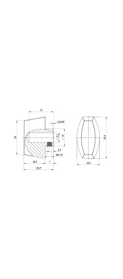 Вертушка Fuaro (Фуаро) на шток цилиндра T.Knob-RL (CB-RL) ABG-6 зелёная бронза