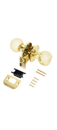 Ручка защелка DK672/BL PB-BK (фик.) золото