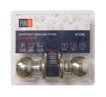 Ручка защелка DK672/BL CP-BK (фик.) хром