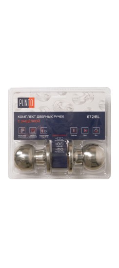 Ручка защелка DK672/BL CP-BK (фик.) хром