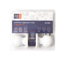 Ручка защелка DK672/BL WH-BK (фик.) белый