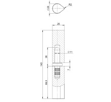 Петля приварная D20x140 B2B (без фаски)