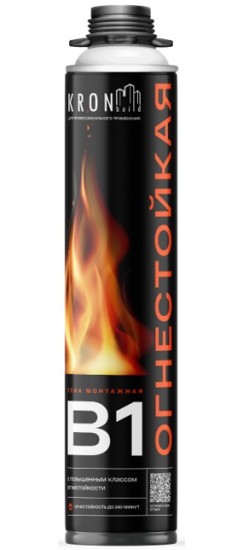 Пена монтажная профессиональная огнестойкая KRONbuild B1, 65