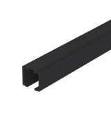 Комплект верхняя направляющая + декор.накладка SLD.Comfort-PRO.KIT/3000 track + dec (3м) BL Черный