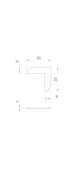 Крепежный уголок для короба SWD.Scope 35/35/1 angle (2 pcs)