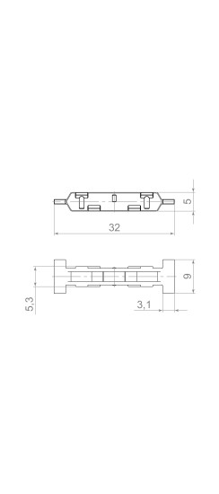 Крепеж для профиля крышки SLD.Scope 9/5/30 bracket (60 pcs)