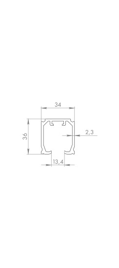 Верхняя направляющая SLD.Comfort-PRO/2000 track AL алюминий