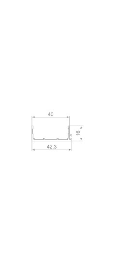 Крышка верикальная под щетку SLD.Scope 43/16/3200 cover BL (3,2 м)