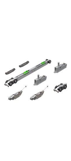 Комплект для раздвижных дверей SLD.Scope.SET3.soft close+roller/80