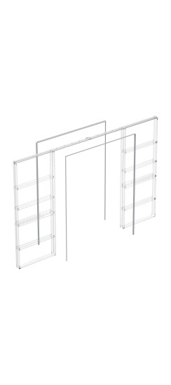 Комплект для обрамления пенала для двухстворчатой двери SLD.Comfort-PENAL frame 1800/2900 AL