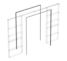 Комплект для обрамления пенала для двухстворчатой двери SLD.Comfort-PENAL frame 1800/2900 BL