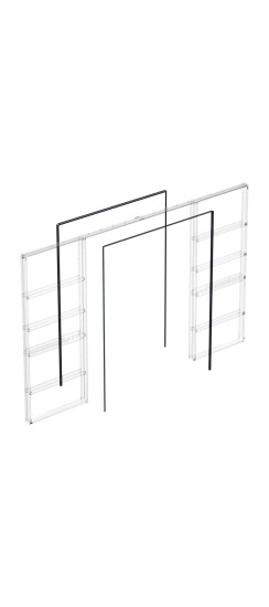 Комплект для обрамления пенала для двухстворчатой двери SLD.Comfort-PENAL frame 1800/2900 BL