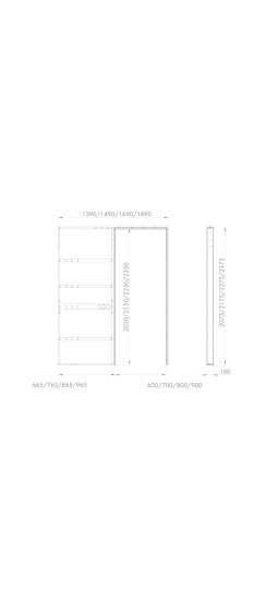 Пенал для скрытой раздвижной системы SLD.Comfort-PENAL caseta 900/2300
