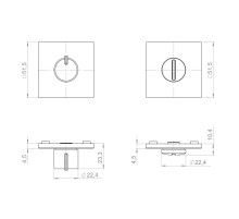 Ручка поворотная BK6.K.YM BL-26 черный