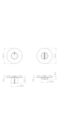Ручка поворотная BK6.R.YM MWSC-33 итальянский тисненый