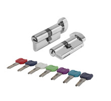 Цилиндровый механизм MaxPro7002Knob70mm(30+10+30) CP хром 7key с вертушкой