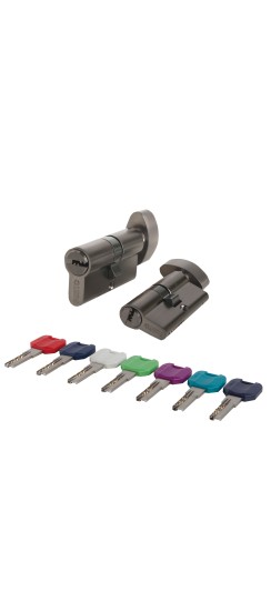 Цилиндровый механизм MaxPro7002Knob70mm(30+10+30) GR графит 7key с вертушкой