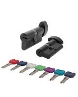 Цилиндровый механизм MaxPro7002Knob60mm(25+10+25) BL черный 7key с вертушкой