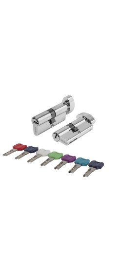 Цилиндровый механизм MaxPro7002Knob60mm(25+10+25) CP хром 7key с вертушкой