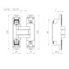 Петля Armadillo (Армадилло) скрытой установки U3D7002 SC мат. хром TECH