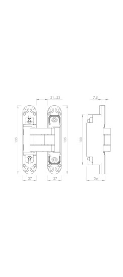 Петля скрытой установки U3D7803.VPG FSG флор. золото TECH