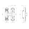 Петля Armadillo (Армадилло) скрытой установки U3D2002.TG BL черный TECH