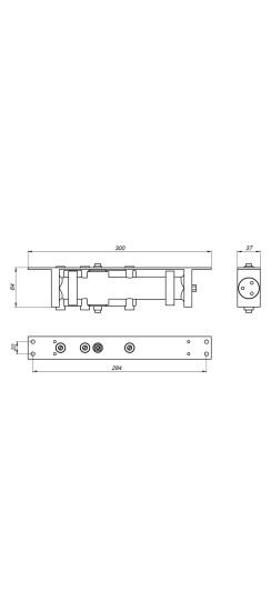 Доводчик дверной скрытой установки DCH2-05 (50-100 кг) AL до 100 кг (алюминий)