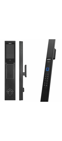 Электронный замок Sanyo D505 UsmartGo DM85 с WiFi, с распознаванием лиц,ручка-скоба 1800 мм, черный
