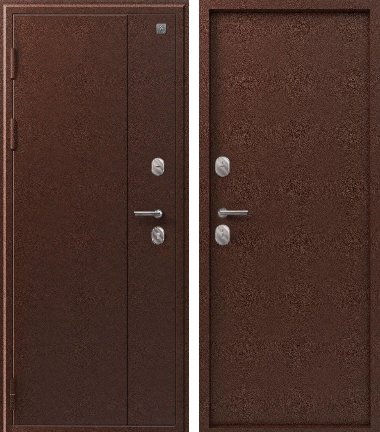 Входная дверь для дома В-01 Медь антик + Медь антик (860х2050, лев.)