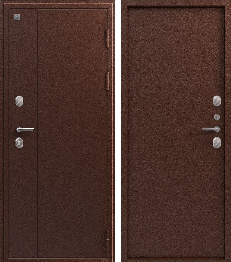 Входная дверь для дома В-01 Медь антик + Антик медь (960х1900, прав.)