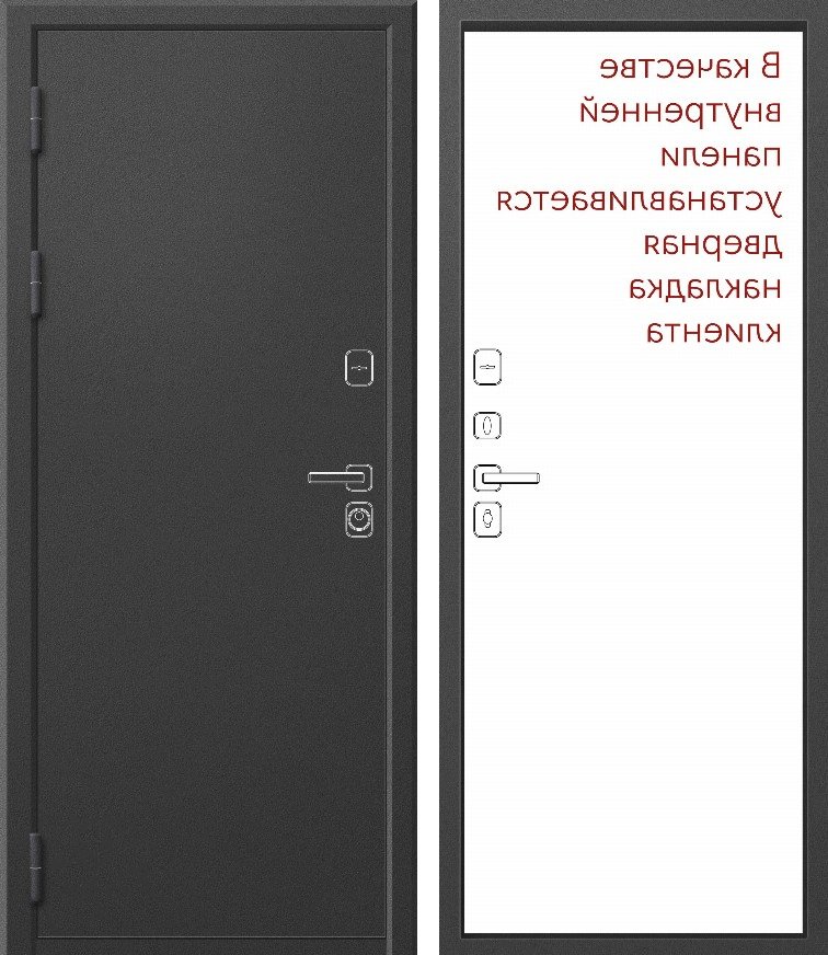 Входная дверь TM-31 Графит букле + МДФ щит клиента