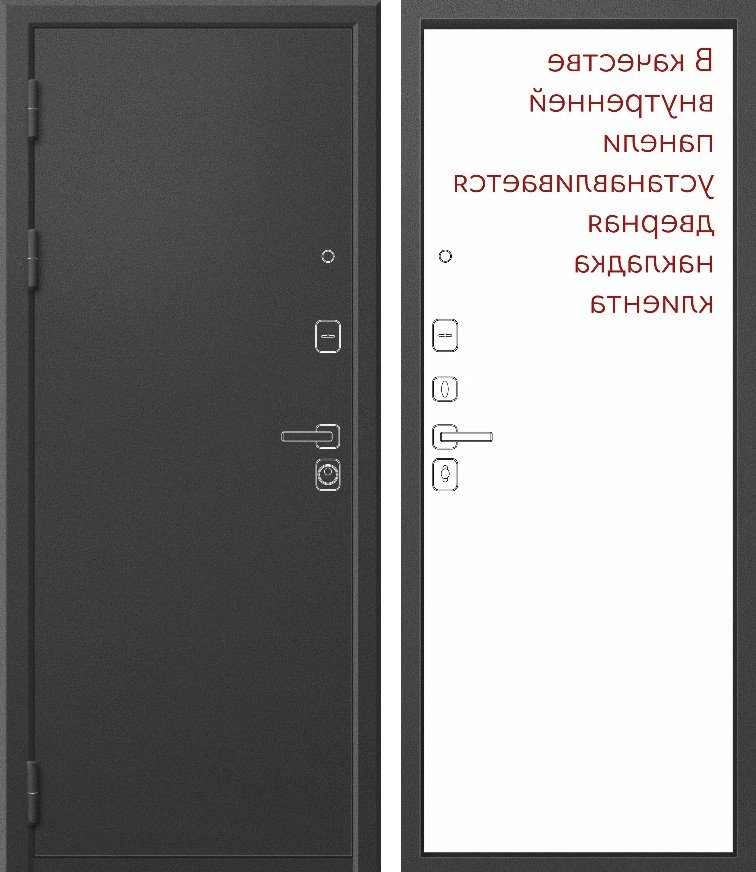 Входная дверь TM-31 Графит букле + МДФ щит клиента