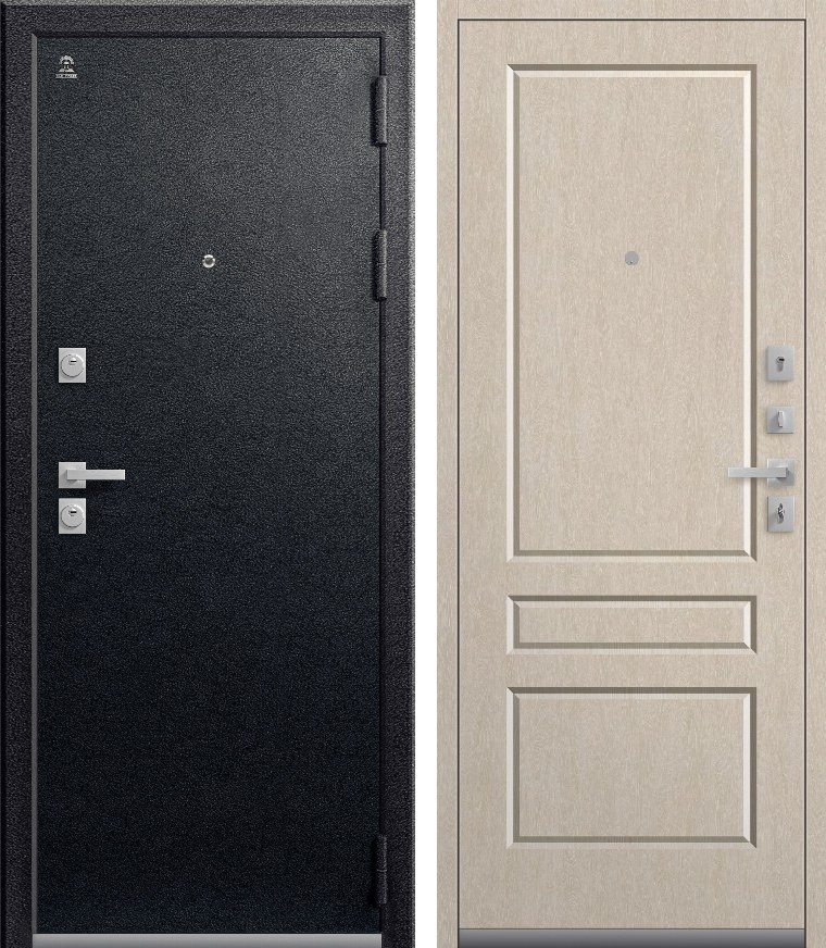 Входная дверь C-101 (2026) Черный муар + Седой дуб