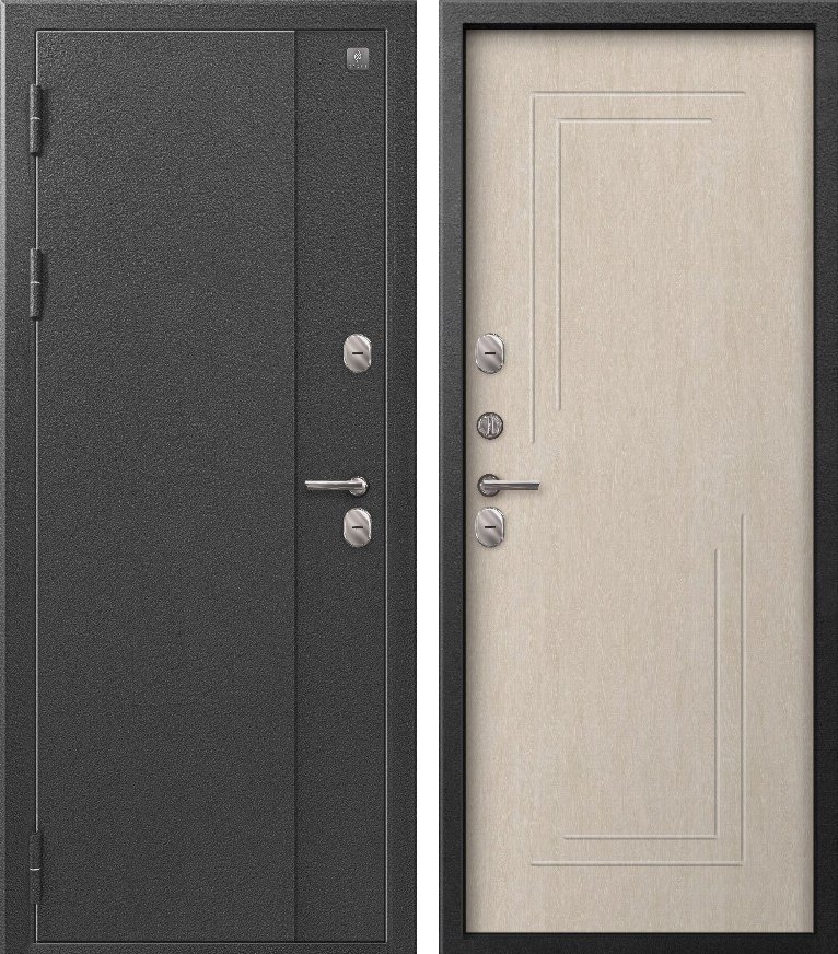 Входная дверь Термо-100 (2026) Серебро антик + Седой дуб