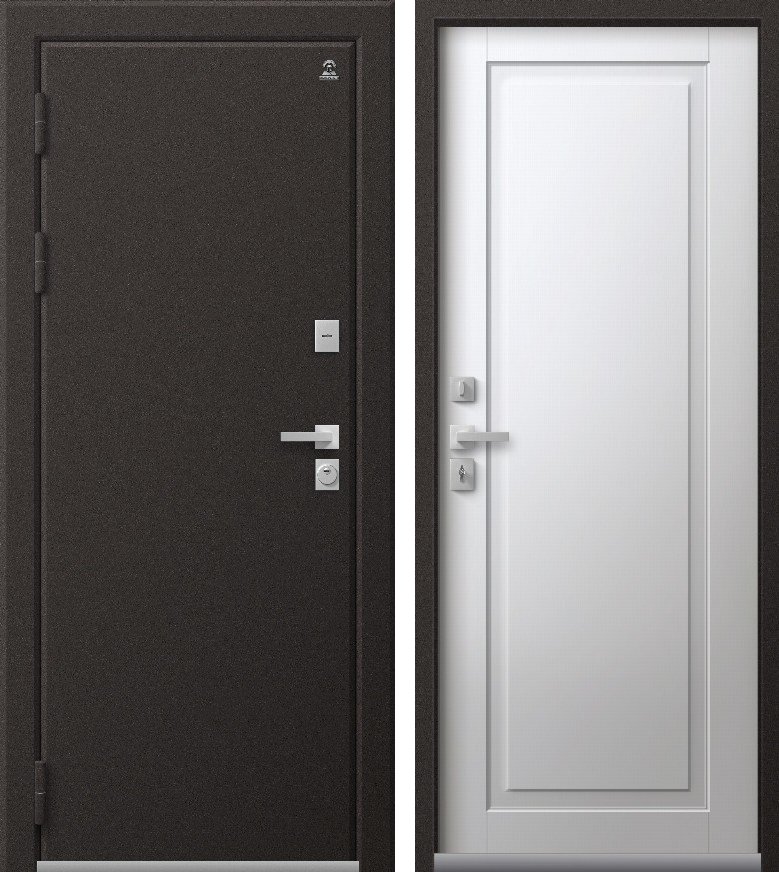 Входная дверь Термо-4 (2026) Шоколад муар + Кашемир белый