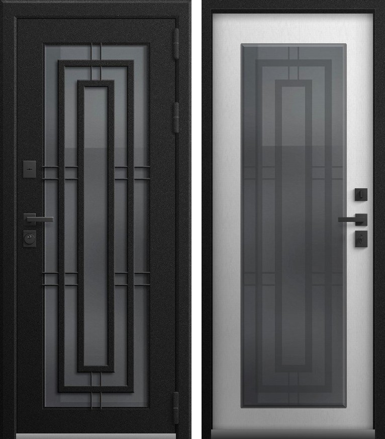 Входная дверь Термо Премиум 3 (2026) Черный муар + Софт ясень белый