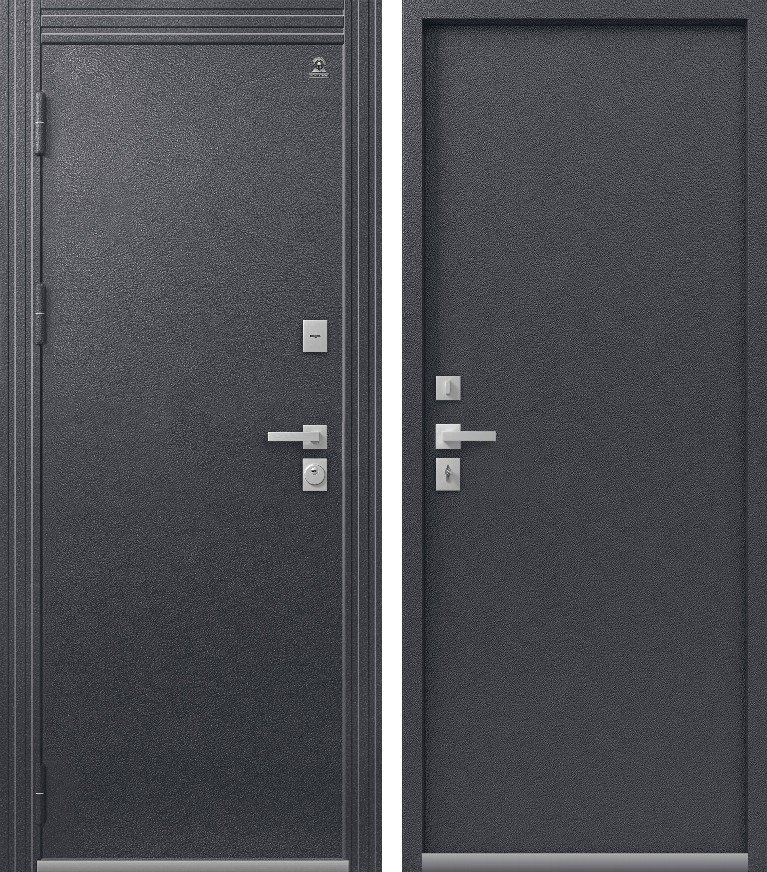 Входная дверь для дома Термо-1 (2026) Антрацит муар + Антрацит муар (860х2050, лев.)