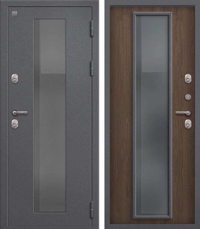 Входная дверь Термо-1000 (2026) Серый букле + Миндаль