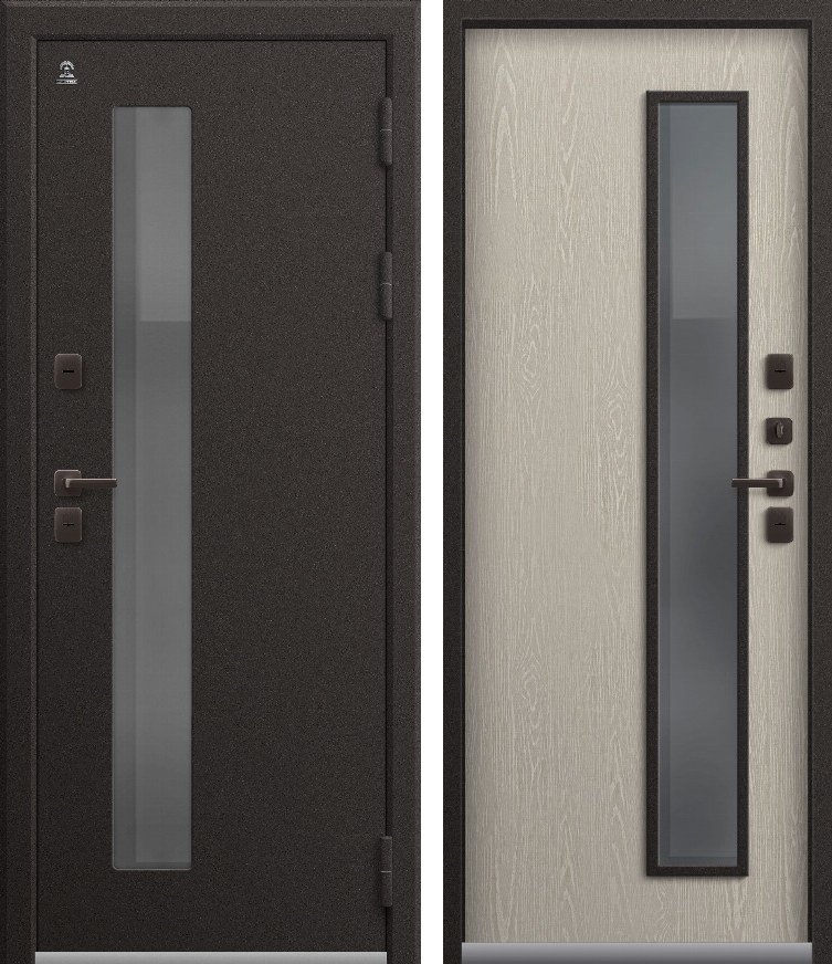 Входная дверь Термо-20 (2026) Шоколад муар + Кашемир латте