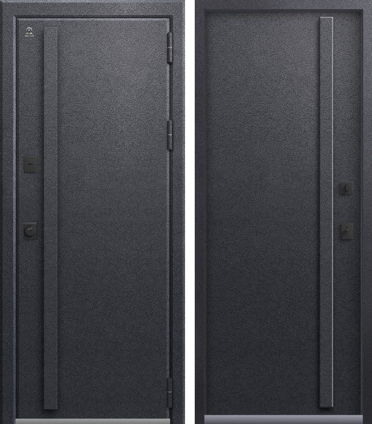 Входная дверь Термо-17 Антрацит муар + Антрацит муар