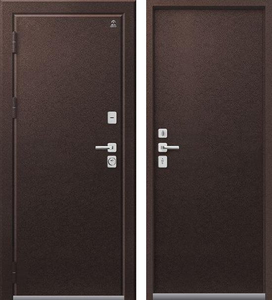 Входная дверь для дома Термо-3 Шоколадный муар + Шоколадный муар (960х2050, лев.)
