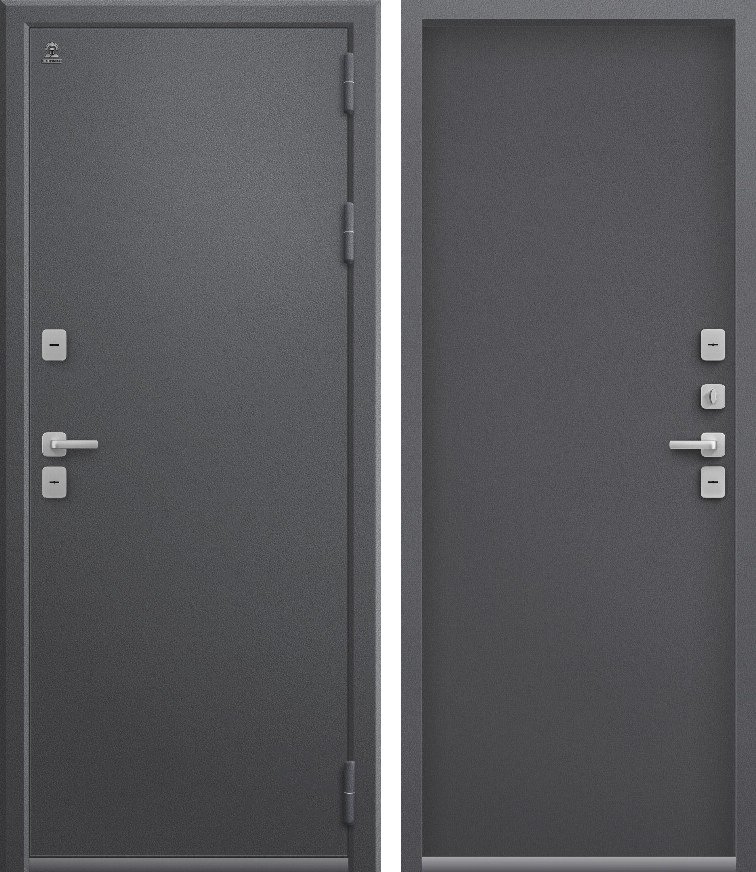Входная дверь для дома Термо-5 (2026) Серый букле + Серый букле (960х2050, прав.)